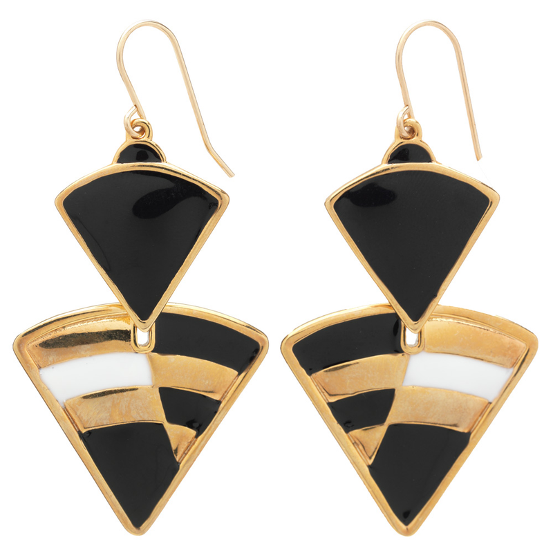 Deskey Deco Tiered Earrings, $42.50 (were $85) BIG MUSEUM EARRINGS. Okay, "medium" museum earrings, but museum earrings nonetheless. Not to bring up a sore subject, but can't you picture Mrs. Huxtable in these? (And yes, I know she primarily wore clip-ons, but you know what I'm saying.)